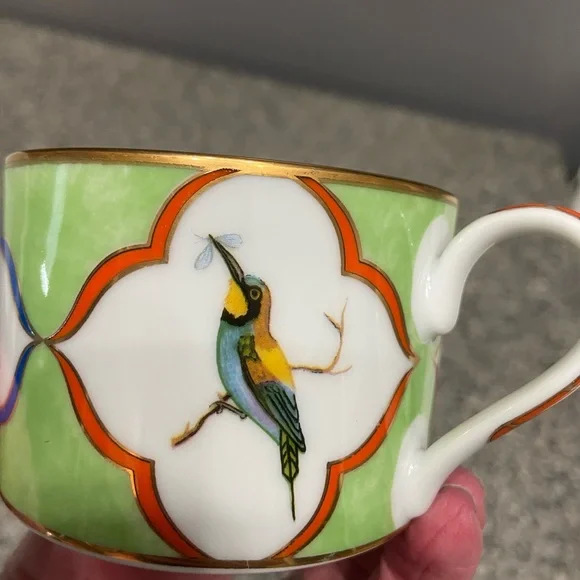 Vtg Lynn Chase TIGER RAJ Coffee Cup Demitasse Signed 1991 24K Gold Replacement - Picture 12 of 15